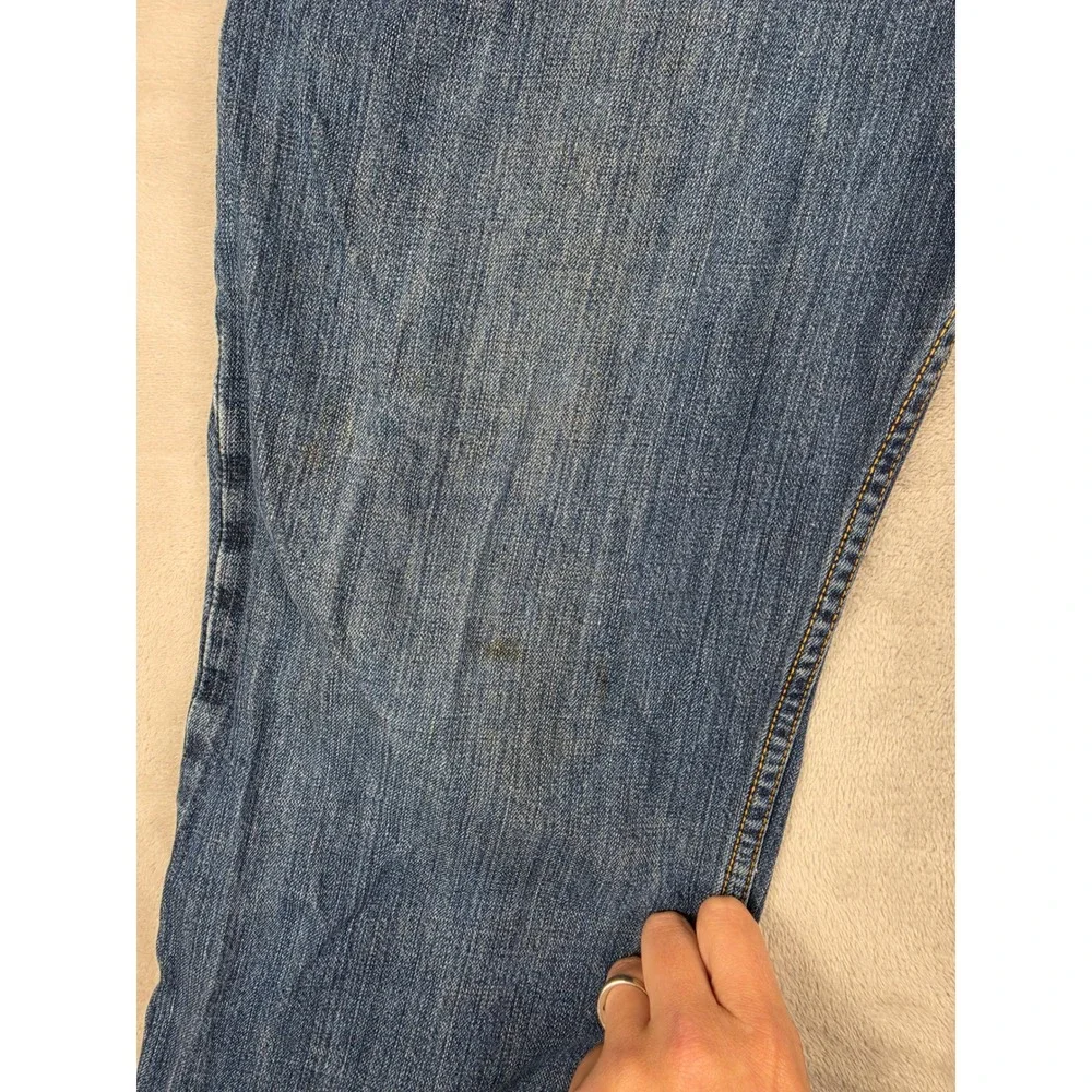 Vintage Quiksilver Quikjean Jeans Mens 36x32 Blue Relaxed Fit Distressed Denim